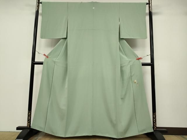 平和屋着物 本草木染作家 瑞寶 色無地 裏葉柳色 正絹 ut