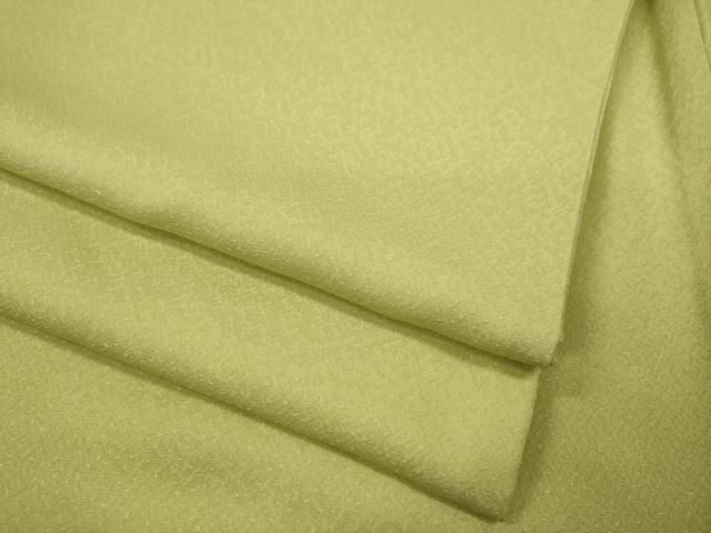 平和屋着物 上質な色無地 霞地紋 枯草色 正絹 ut