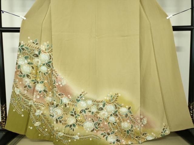 平和屋着物○訪問着 絞り 辻が花 暈し染め 金彩 正絹 逸品 DAAZ0683ps