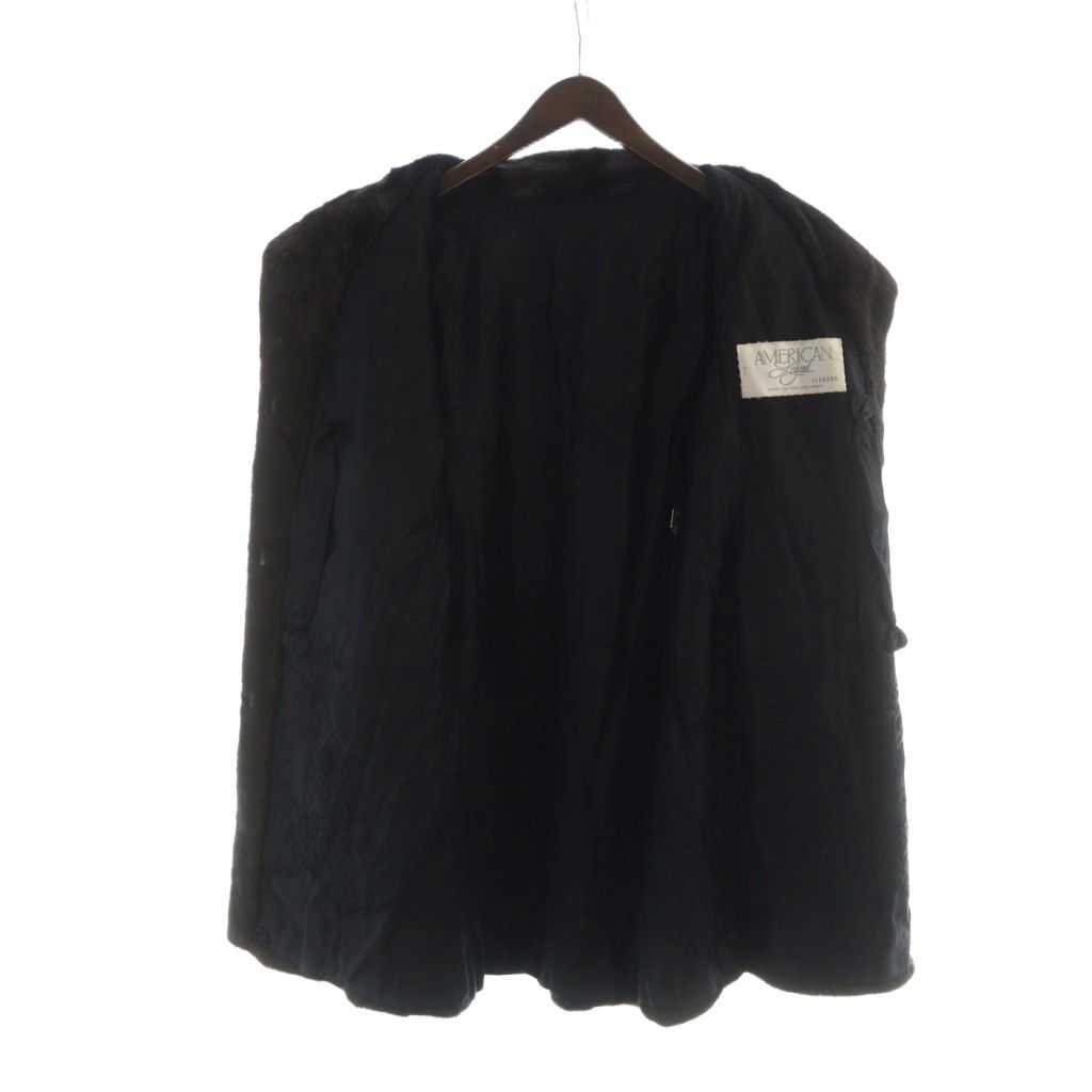 アメリカンレジェンド AMERICAN LEGEND コート ロング ブラックミンク