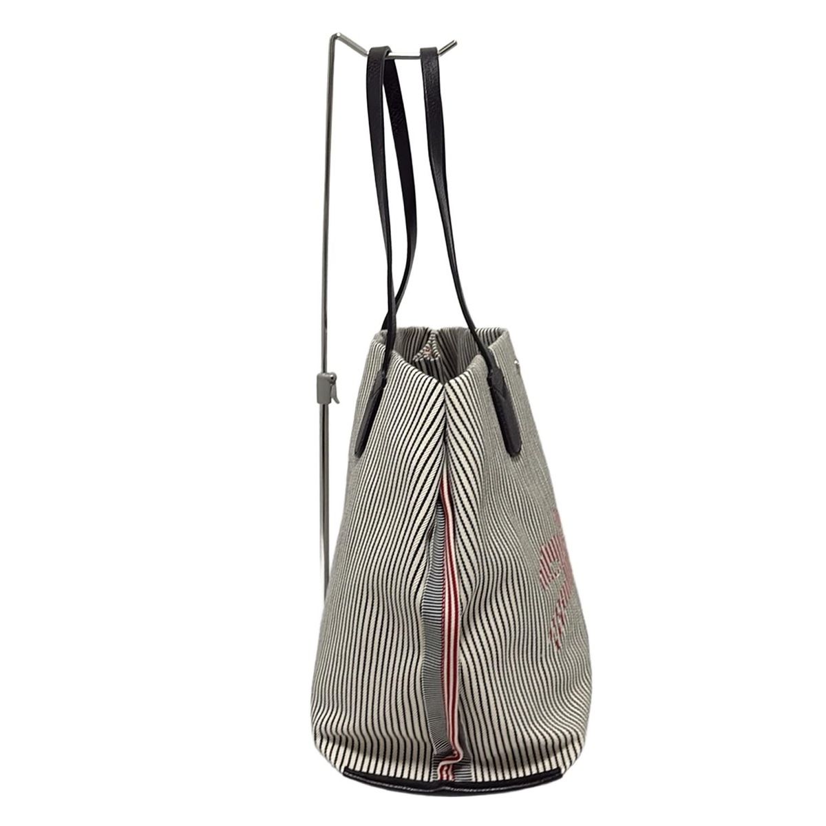 LONGCHAMP(ロンシャン) トートバッグ - アイボリー×黒×レッド 
