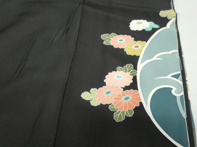 平和屋着物○豪華黒留袖 花鳥丸文 金彩 仮絵羽 正絹 逸品 未使用