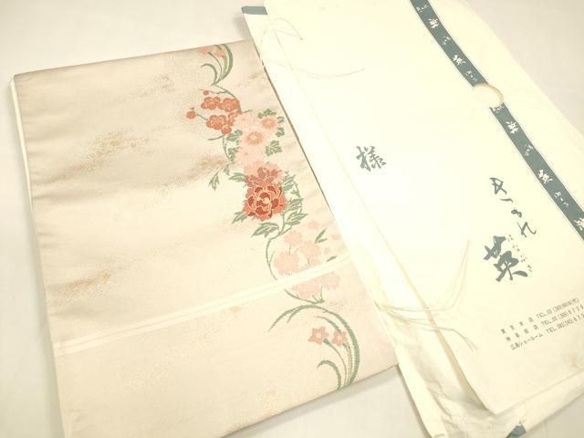 平和屋着物●西陣　川島織物　洗える最高級着物　＜英＞はなぶさ謹製　六通柄　京袋帯　草花間道　たとう紙付き　DABA0166cm 平和屋着物○西陣 川島織物 洗える最高級着物 ＜英＞はなぶさ謹製 六通