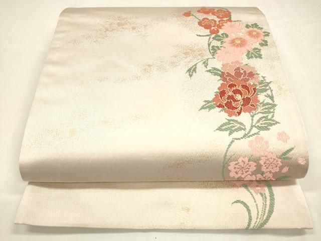 平和屋着物●西陣　川島織物　洗える最高級着物　＜英＞はなぶさ謹製　六通柄　京袋帯　草花間道　たとう紙付き　DABA0166cm 平和屋着物○西陣 川島織物 洗える最高級着物 ＜英＞はなぶさ謹製 六通