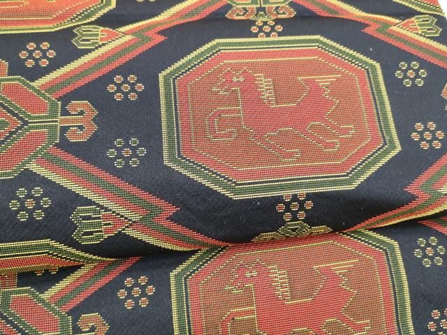 平和屋着物○六通柄 本袋帯 名物裂類綿文 正絹 逸品 DABA0175cm ベスト