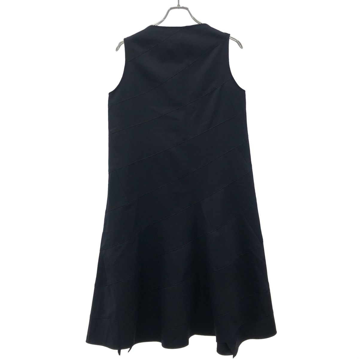 tricot COMME des GARCONS トリココムデギャルソン 17 AW ウールノースリーブスパイラルワンピース TT O 001 ネイビー M