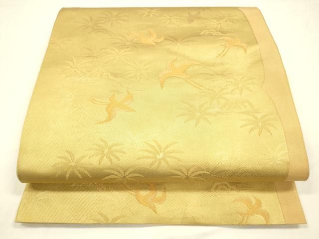 平和屋着物●西陣　六通柄　本袋帯　飛鳥草葉文　金糸　引箔　正絹　逸品　DABA0198cm 平和屋着物○西陣 六通柄 本袋帯 飛鳥草葉文 金糸 引箔 正絹