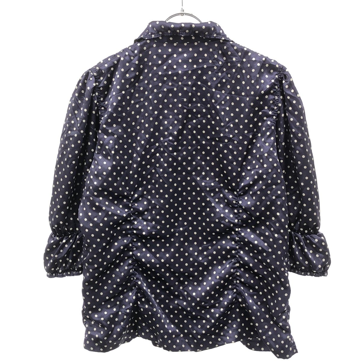 COMME des GARCONS コムデギャルソンコムデギャルソン 19 SS ショートスリーブドットブラウスシャツ RC-B 010 パープル M