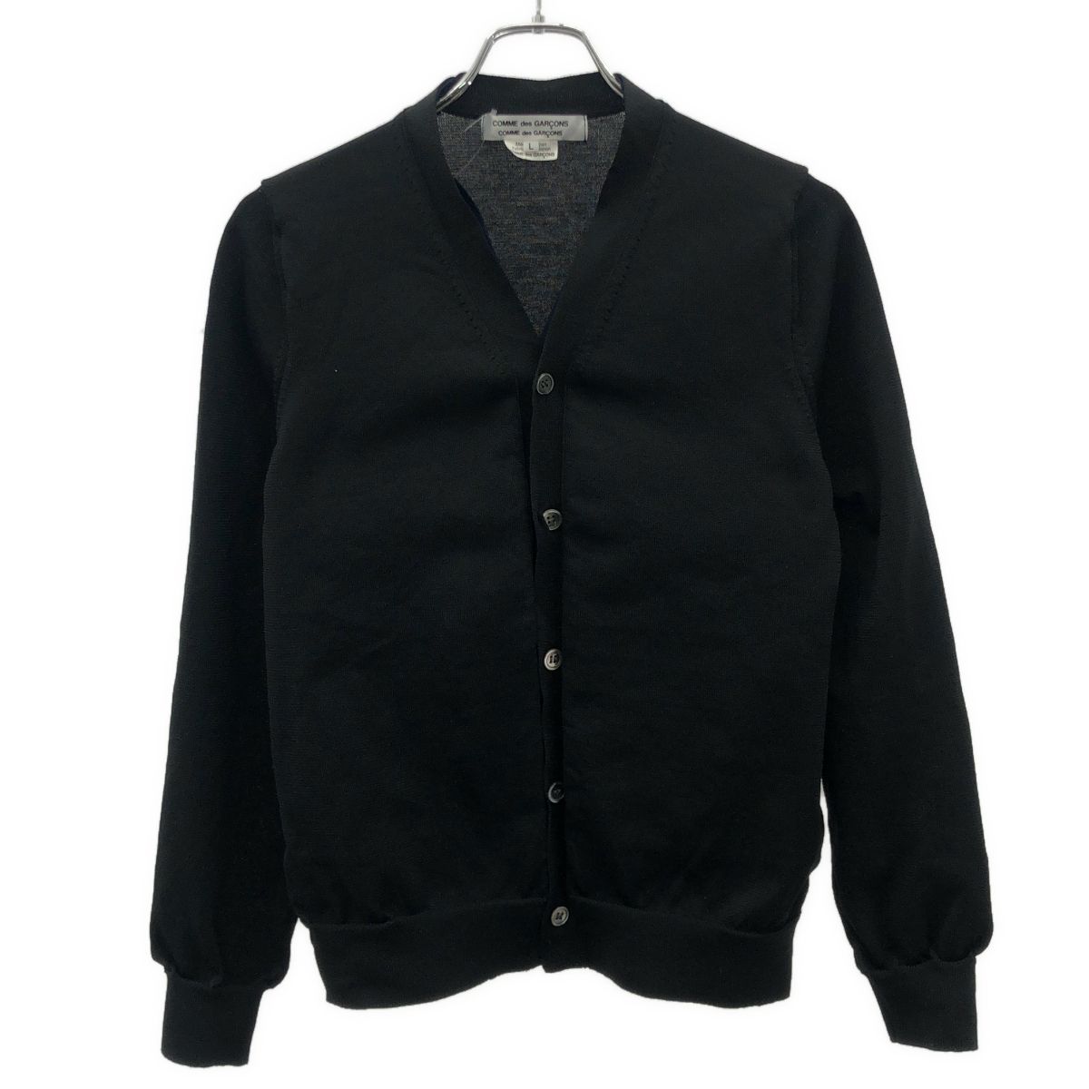 COMME des GARCONS COMME des GARCONS コムデギャルソンコムデギャルソン 22SS ポリエステルダブルカーディガン RI-N007 ブラック ネイビー L Comme Des Garçons Play ポルカドット カーディガン | レッド