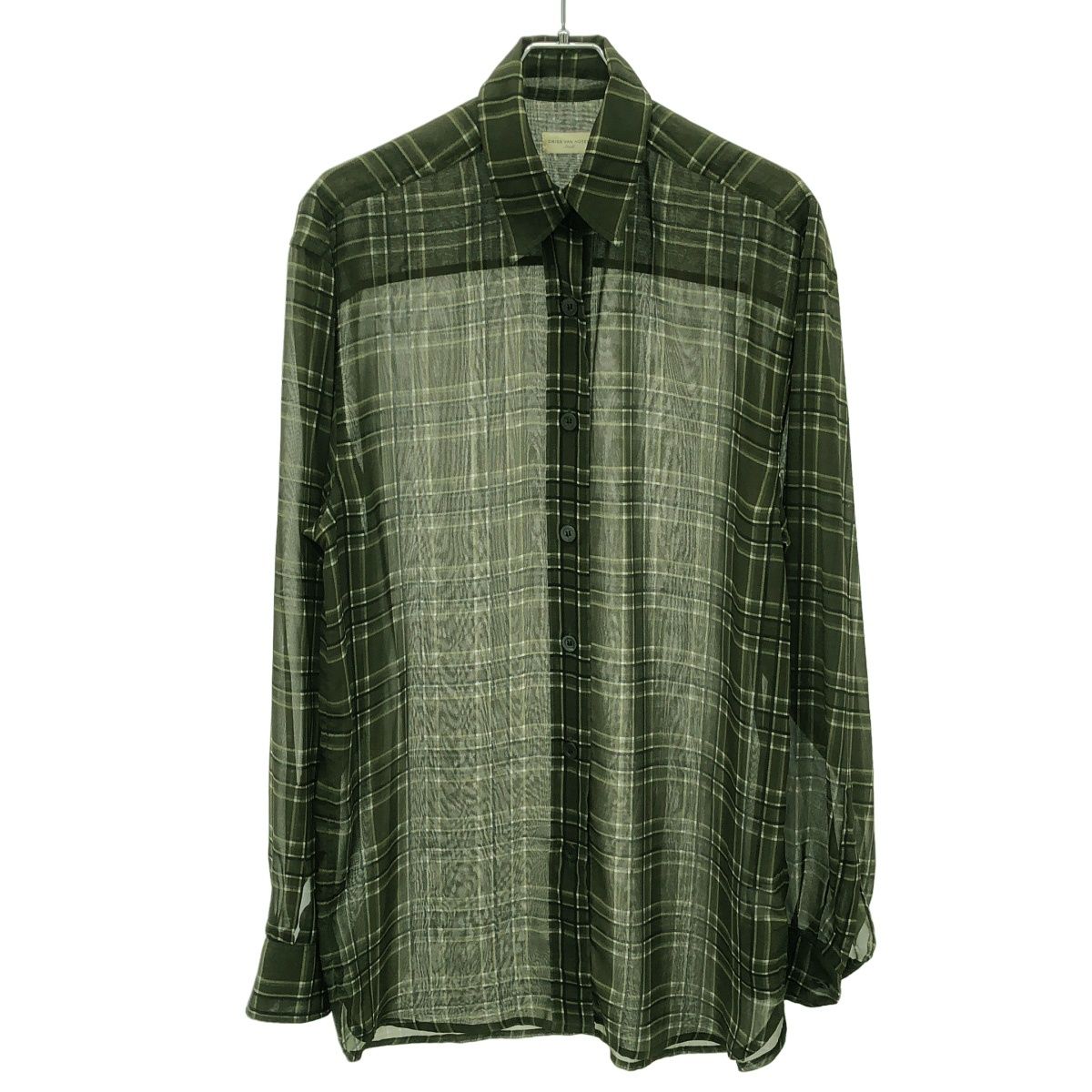 dries van noten 20aw チェックシャツ　small DRIES VAN NOTEN ドリスヴァンノッテン 20AW シアーロングチェック
