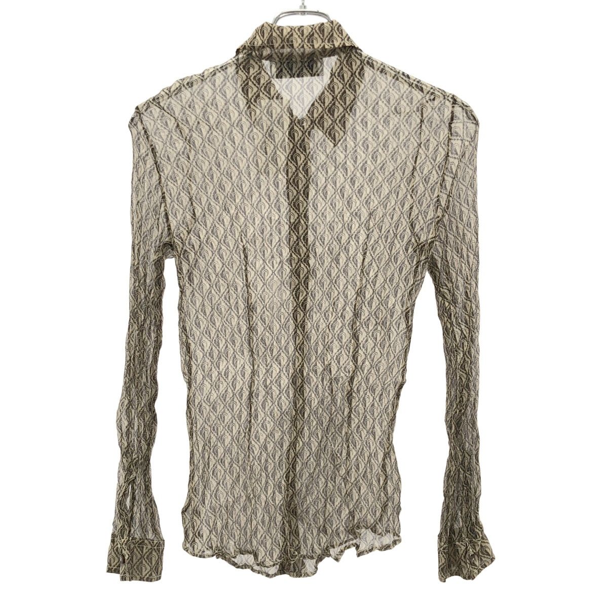 Marine Serre マリーン セル ムーンシアーシャツ ベージュ