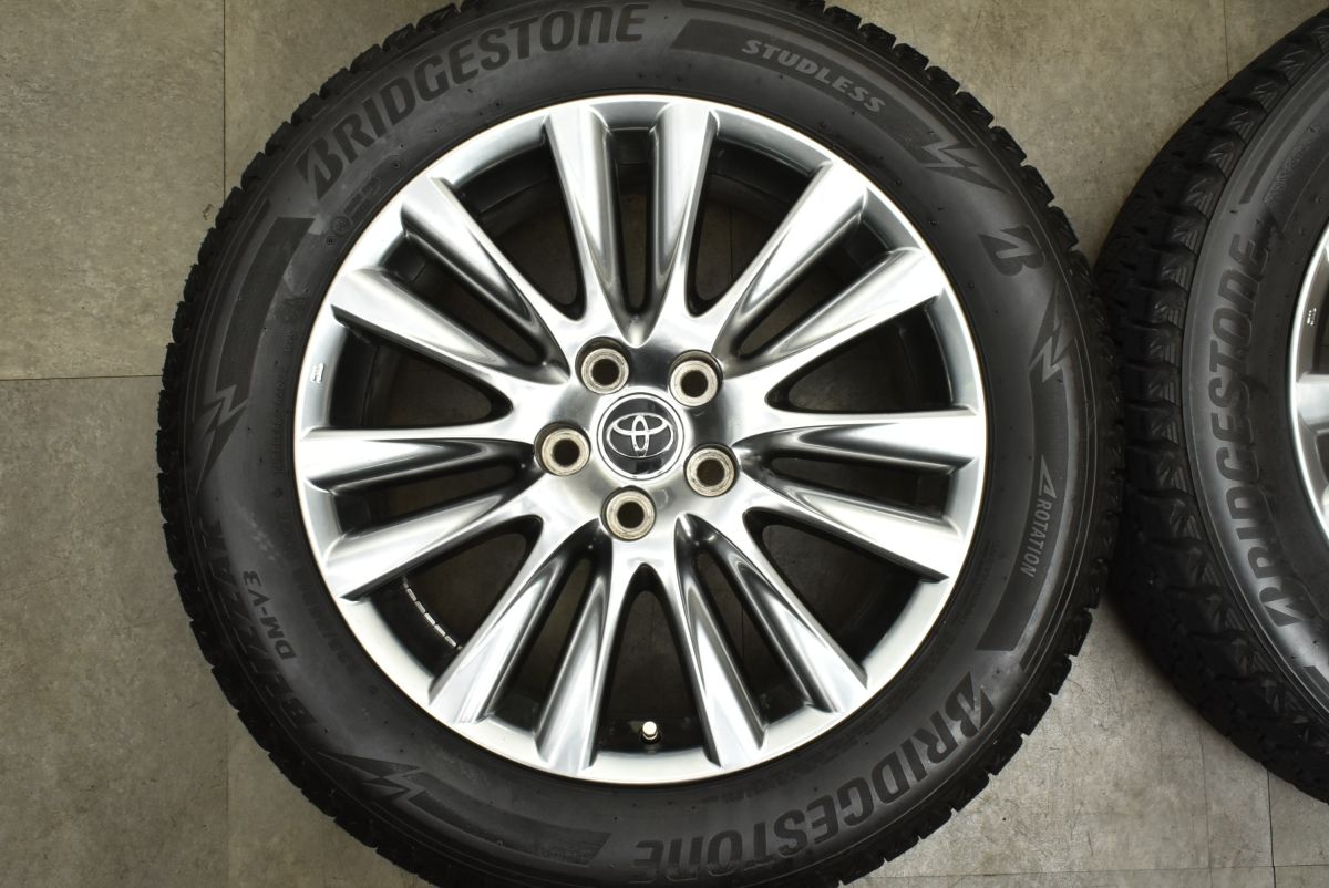 バリ溝 良好品 トヨタ 60 ハリアー エレガンス 18 in 7 5 J 45 PCD 114 3 ブリザックDM V 235 55 R RAV 4 ヴァンガード レクサスNX