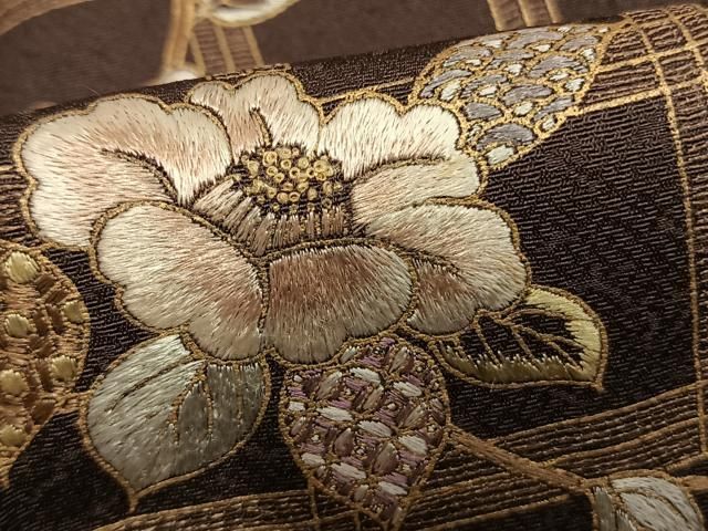 平和屋着物●訪問着　刺繍　枝花文　金彩　正絹　逸品　AABD0743fy 平和屋着物○訪問着 刺繍 枝花文 金彩 正絹 逸品 AABD0743fy - メルカリ