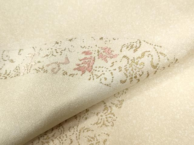 平和屋着物●服飾評論家　市田ひろみ　訪問着　花唐草文　暈し染め　金彩　正絹　逸品　未使用　CAAZ3846yc 平和屋着物○服飾評論家 市田ひろみ 訪問着 花唐草文 暈し染め 金彩