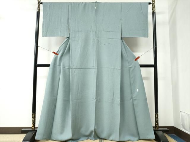 平和屋着物 上質な色無地 作家物 草木染 紋意匠 浅縹色 三越扱い 正絹 yc