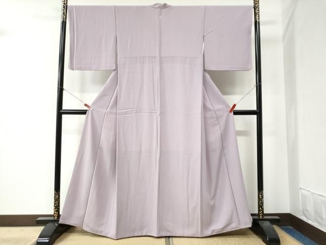 平和屋着物 上質な色無地 紅藤色 鬼しぼ縮緬 正絹 yc