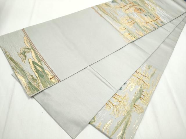 平和屋着物○龍村美術織物 たつむら 六通柄 本袋帯 涼風窓下錦 金糸