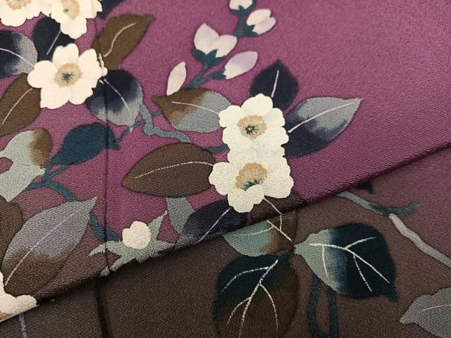 平和屋着物○染色作家 草野一騎 訪問着 枝花文 暈し染め 正絹 逸品