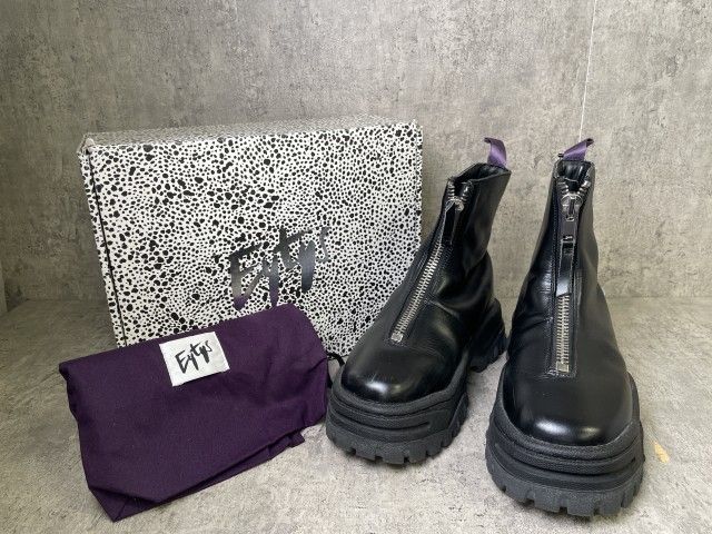 中古】EYTYS ｴｲﾃｨｰｽﾞ RAVEN ﾚｰﾍﾞﾝ ﾌﾞｰﾂ ｼﾞｯﾌﾟ ﾚｻﾞｰ ﾌﾞﾗｯｸ 36 33942114