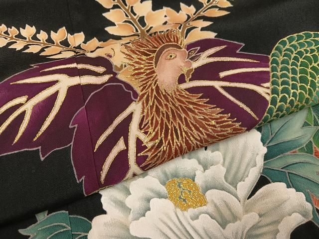 平和屋着物○豪華黒留袖 友禅 鳳凰 金彩 正絹 逸品 AABD8851ph - メルカリ