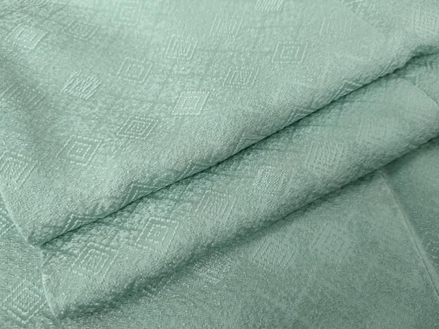 平和屋着物 上質な色無地 菱繋地紋 瓶覗色 正絹 cs