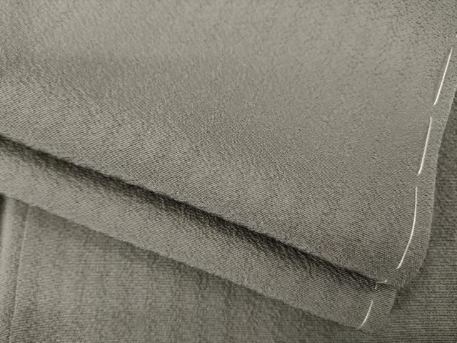 平和屋着物 上質な色無地 縞地紋 江戸鼠色 正絹 ck