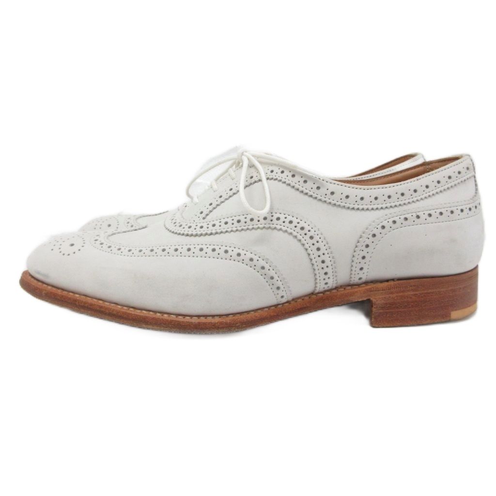 チーニー CHEANEY ドレスシューズ ウィングチップ 靴 白 ホワイト 4 約24.0㎝