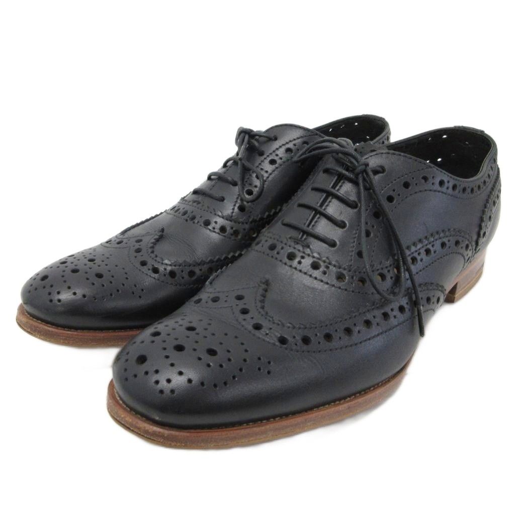 チャーチ church s ドレスシューズ ウィングチップ 靴 黒 ブラック 36 ½ 23 5 cm