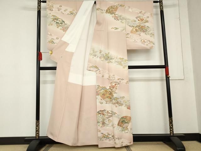 平和屋着物○十日町老舗ブランド 吉澤友禅 吾妻徳穂 訪問着 駒刺繍