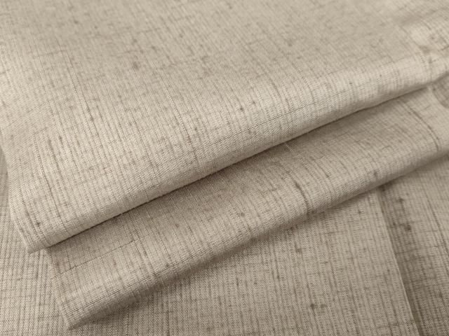 平和屋着物 上質な紬 色無地 牡丹鼠色 正絹 cs