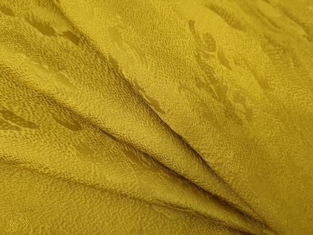 平和屋着物 上質な色無地 風景地紋 金色 やまと誂製 正絹 cs