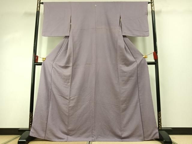 平和屋着物 上質な色無地 薄葡萄色 正絹 fy