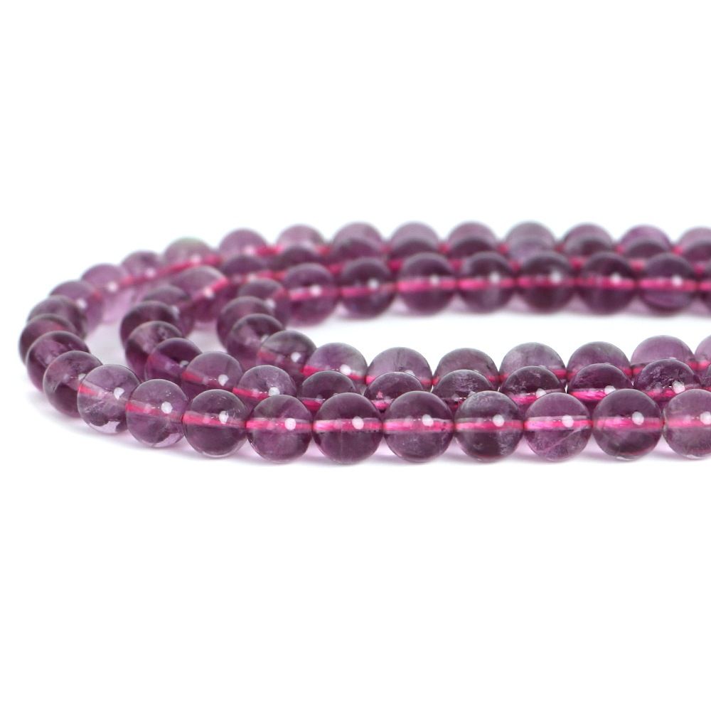  シンプルストーンネックレス ピンク フローライト 丸玉 8ｍｍ 天然石 ビーズ パワーストーン ネックレス ペンダント アクセサリー