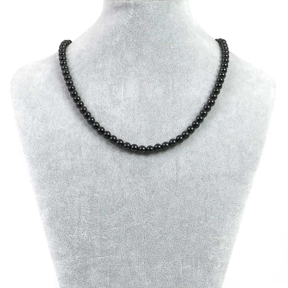 贅沢❣️ミャンマー産天然A貨　黒翡翠　高品質純正真黒、一連黒翡翠ネックレス 贅沢❣️ミャンマー産天然A貨 黒翡翠 高品質純正真黒、一連黒翡翠