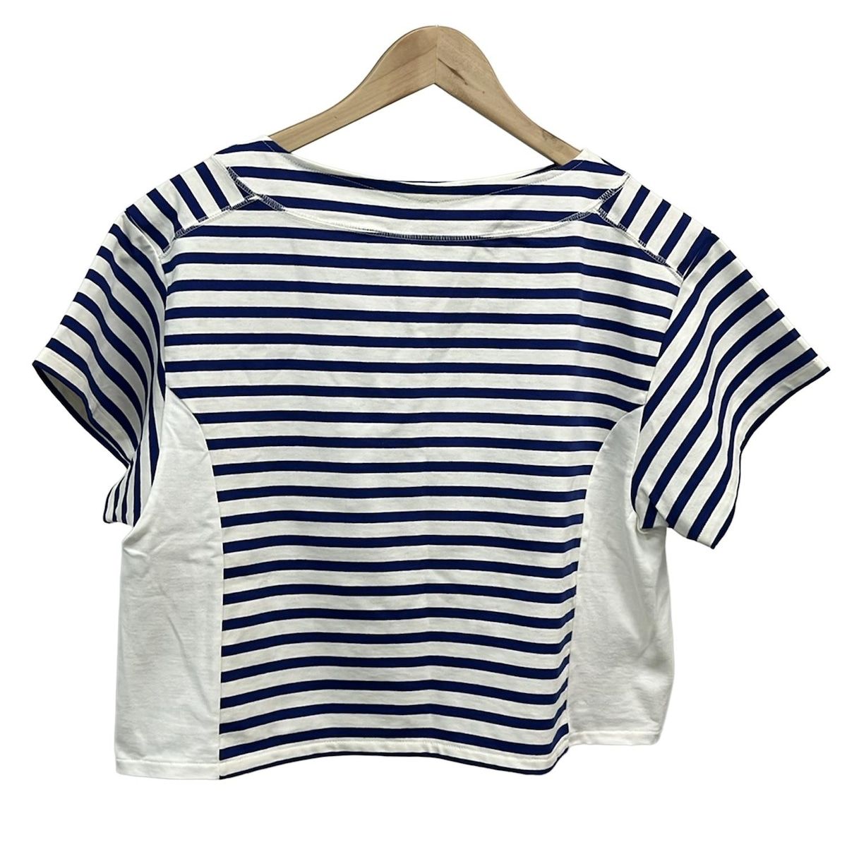 A VACATION アヴァケーション 半袖カットソー サイズF レディース - 白×ブルー クルーネック ボーダー