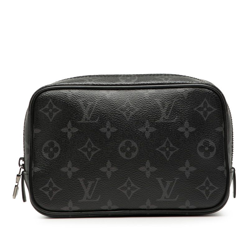 ルイ ヴィトン モノグラム エクリプス トゥルース トワレPM ポーチ セカンドバッグ M 43384 ブラック PVC メンズ LOUIS VUITTON 1 0239991