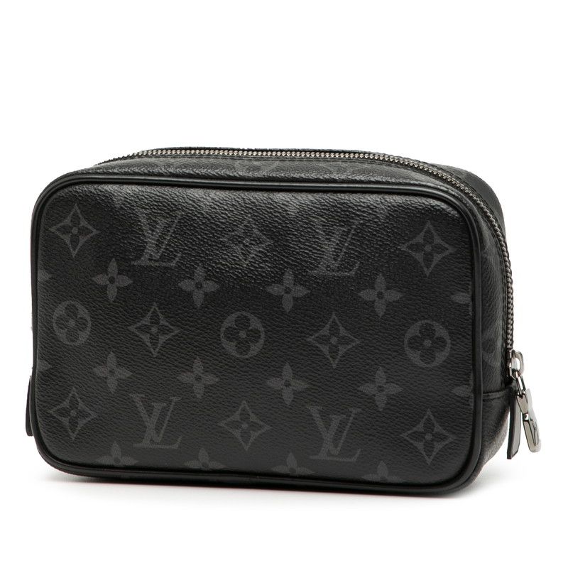 ルイ ヴィトン モノグラム エクリプス トゥルース トワレPM ポーチ セカンドバッグ M 43384 ブラック PVC メンズ LOUIS VUITTON 1-0239991