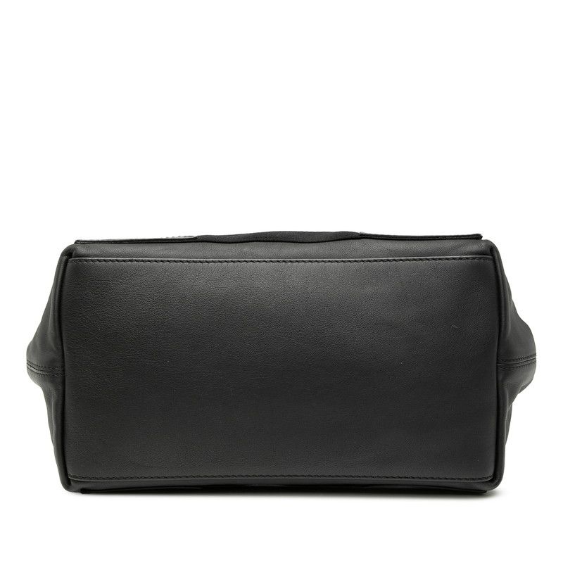 バレンシアガ ネイビーカバス S 339933 ブラック レザー キャンバス