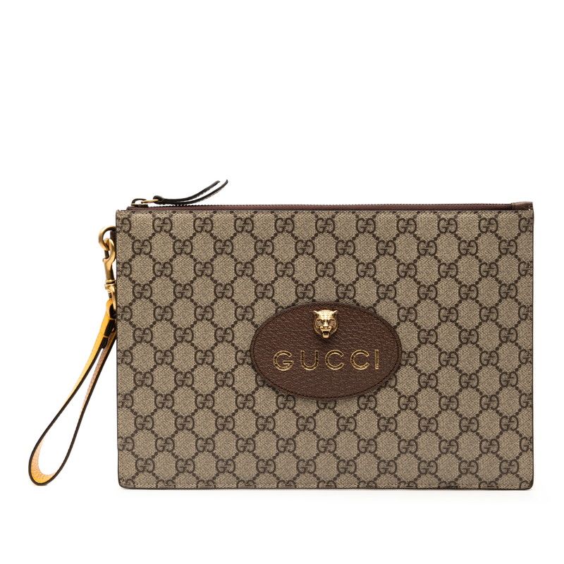 グッチ GGスプリーム ネオヴィンテージ 473956 ベージュ ブラウン PVC レザー レディース GUCCI 222-41557