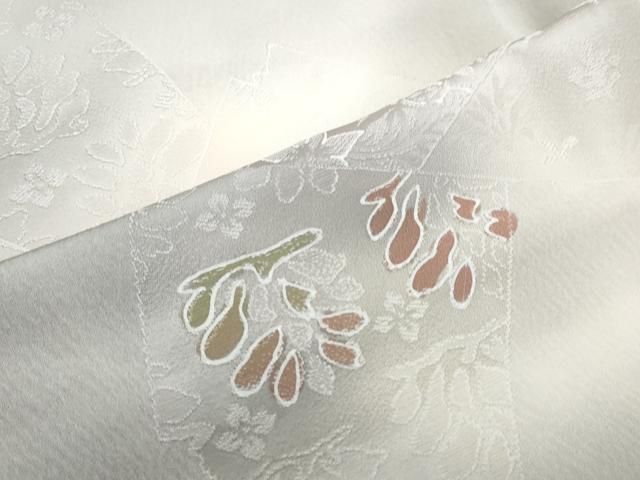 平和屋着物▽上質な小紋 地紋起こし 吉祥草花文 暈し染め 正絹 逸品