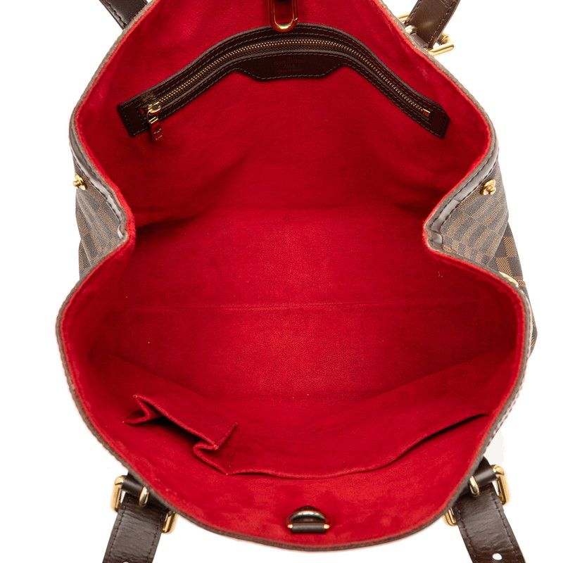 ルイ ヴィトン ダミエ ハムステッドMM N51204 ブラウン PVC レザー