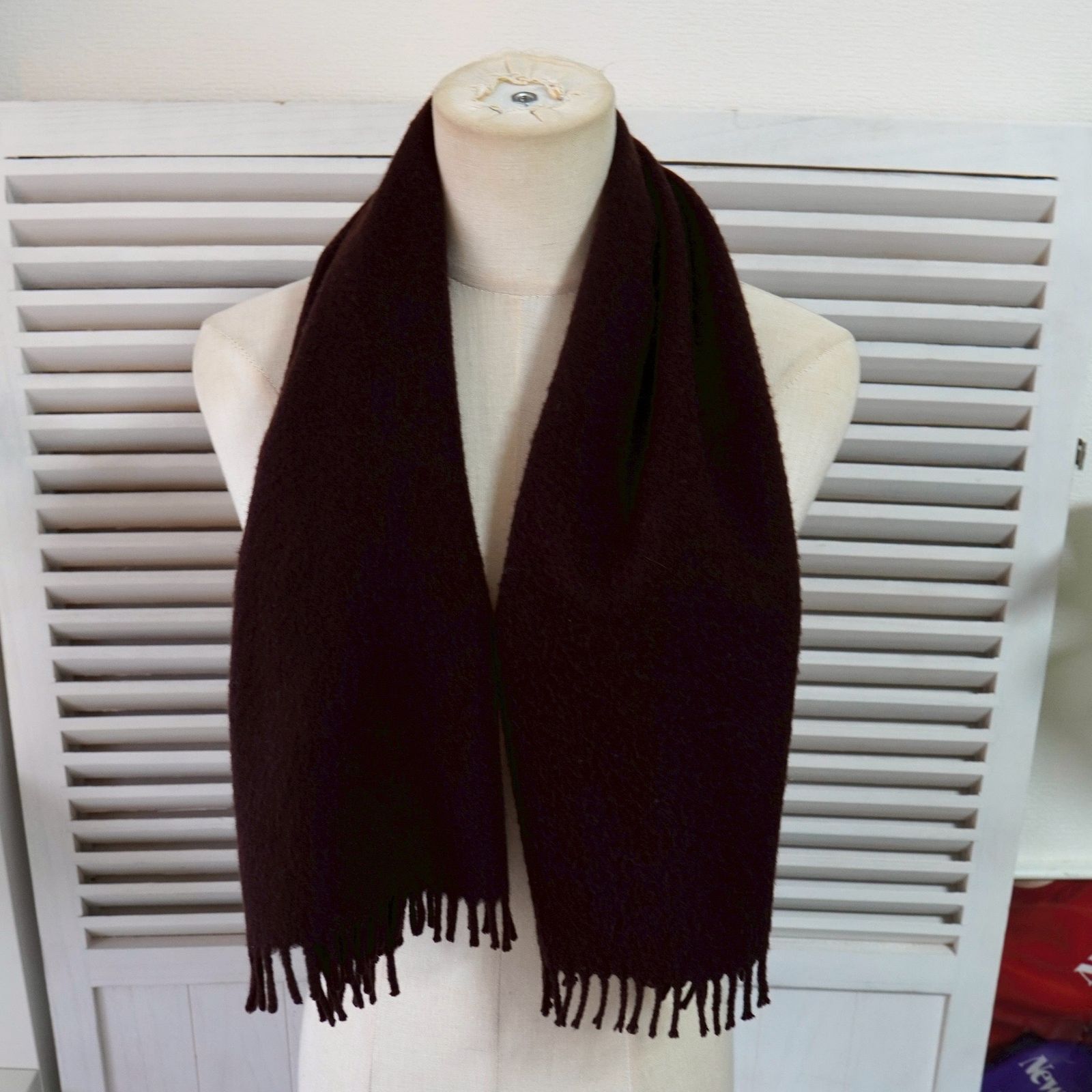 BlackFriday限定割引5％オフ】エルメス ロゴ カシミア100% マフラー