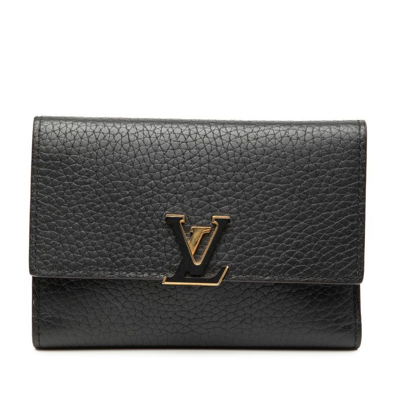 ルイ ヴィトン ポルトフォイユ カプシーヌ コンパクト M 62157 ノワール ホットピンク ブラック トリヨンレザー レディース LOUIS VUITTON 1 0242662