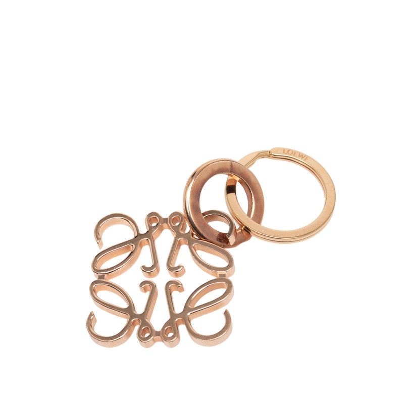 ロエベ アナグラム キーホルダー チャーム ローズ ピンク ゴールド