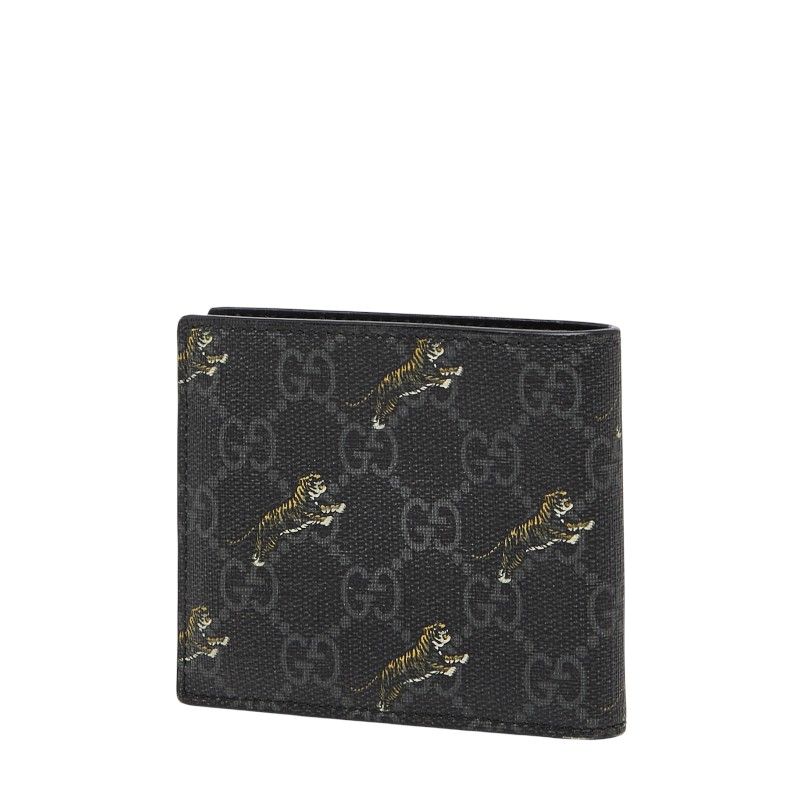 グッチ GGスプリーム タイガー 575133 ブラック PVC レザー レディース GUCCI 228 44339