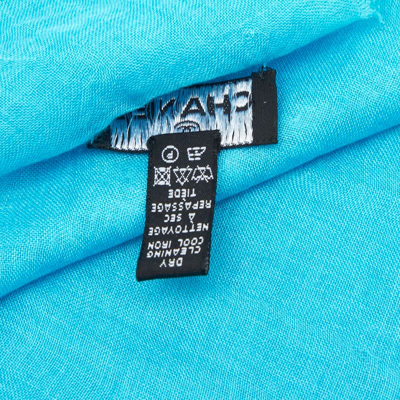 シャネル ココマーク 刺繍 ライトブルー モダール/カシミヤ レディース