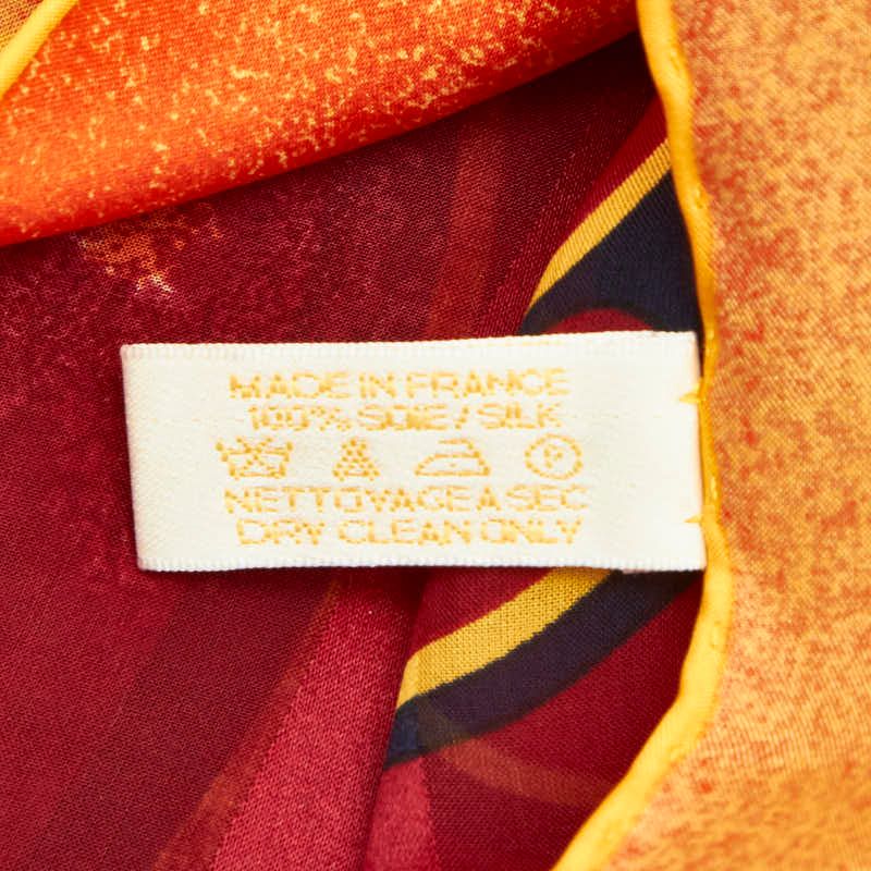  カルティエ ロゴ 総柄 オレンジ マルチ シルク レディース CARTIER 240 44687 その他 小物