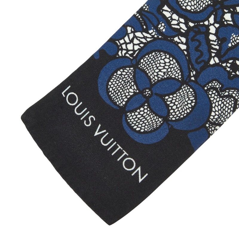 ルイ ヴィトン フラワー 花柄 バンドー ネイビー マルチ シルク レディース LOUIS VUITTON 240 44688 着心地重視 レイヤード