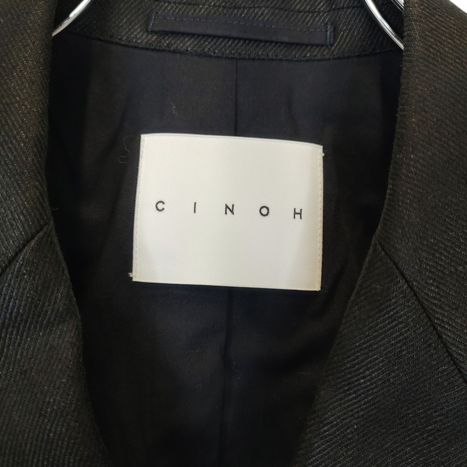 CINOH チノ 21SS ダブルブレスト ジャケット 21SJK004 36 ブラック 