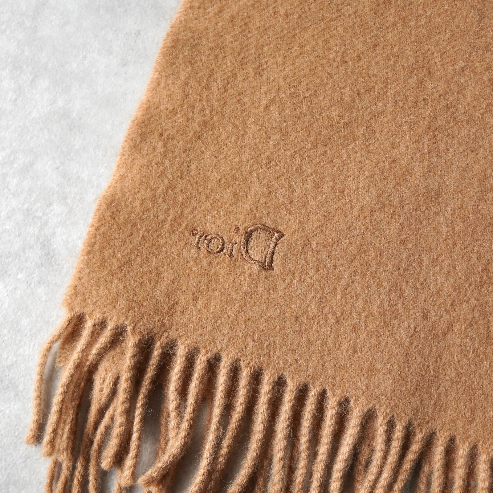 クリスチャン ディオール ヴィンテージ ロゴ カシミヤ100% マフラー